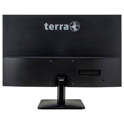 Black Terra computer monitor, rear view, showing brand logo at the top and connections on the bottom right of the back panel.