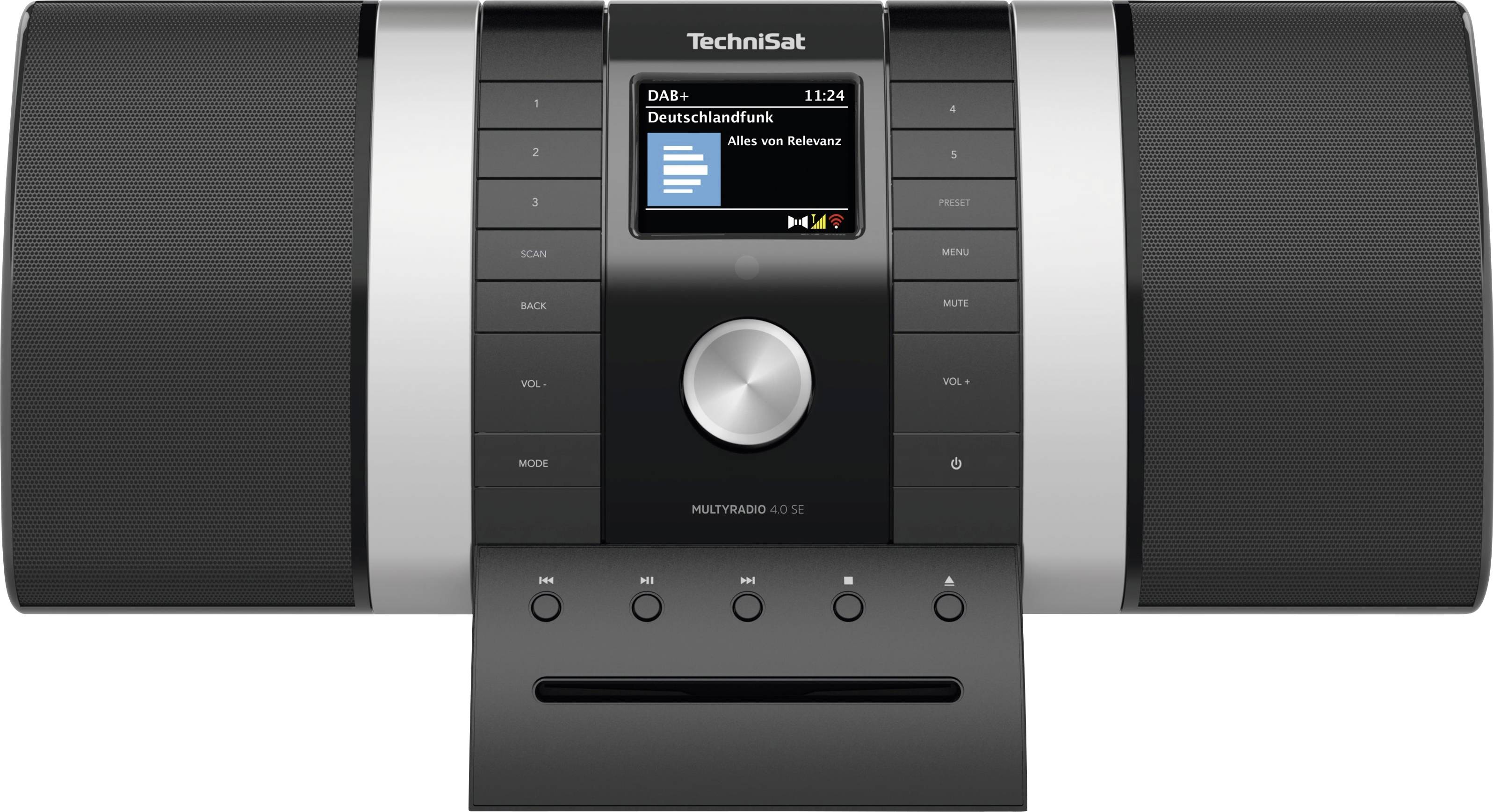 TechniSat MULTYRADIO 4.0 SE, schwarz/silber Internet desk radio DAB+, FM Black, Silver