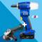 'Birdie' Gesipa power tool and CAS battery-powered rotary device placed side by side, highlighting a potential combination of tools.
