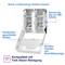 Open dispenser that holds up to 4 roll-free toilet paper rolls. Suitable for up to 290 guests. Large window for refill indication.
