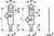 Technical drawing of two pens with dimensions: B, B1, N1, L, D, T, S. The differences between the pens are highlighted.