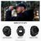 A man with a black cap in the forest. Three smartwatch features: notifications, Garmin Pay and Connect IQ Store shown below.
