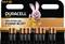 Packaging of Duracell Plus AAA batteries, showing 10 pieces. Printed text: 'Up to 100% extra life with Power Boost'.