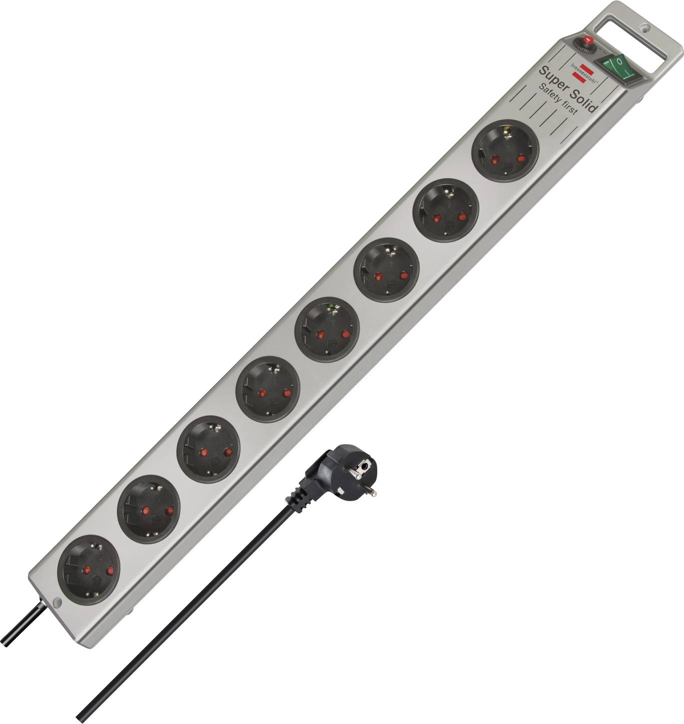 Brennenstuhl 1153340218 Power strip 8x Black, Silver PG connector 1 pc(s)