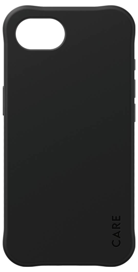 Black mobile phone case with the text 'CARE' in the bottom right corner.