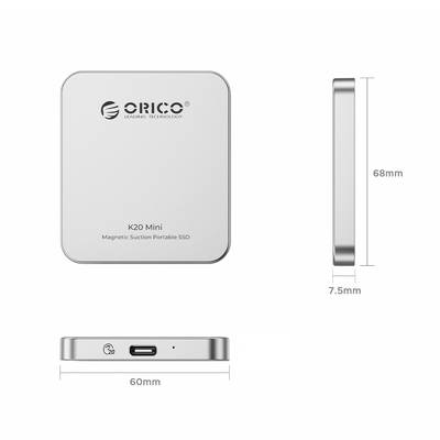 ORICO K20 mini M.2 SSD enclosure USB C® (USB 3.2 2x 2nd gen) 20 GBit/s M.2 PCIe 2230 K20Mini-15