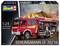 Revell model kit of a fire engine, scale 1:24, Schlingmann LF 20/16. Packaging shows detailed vehicle against a burning background.