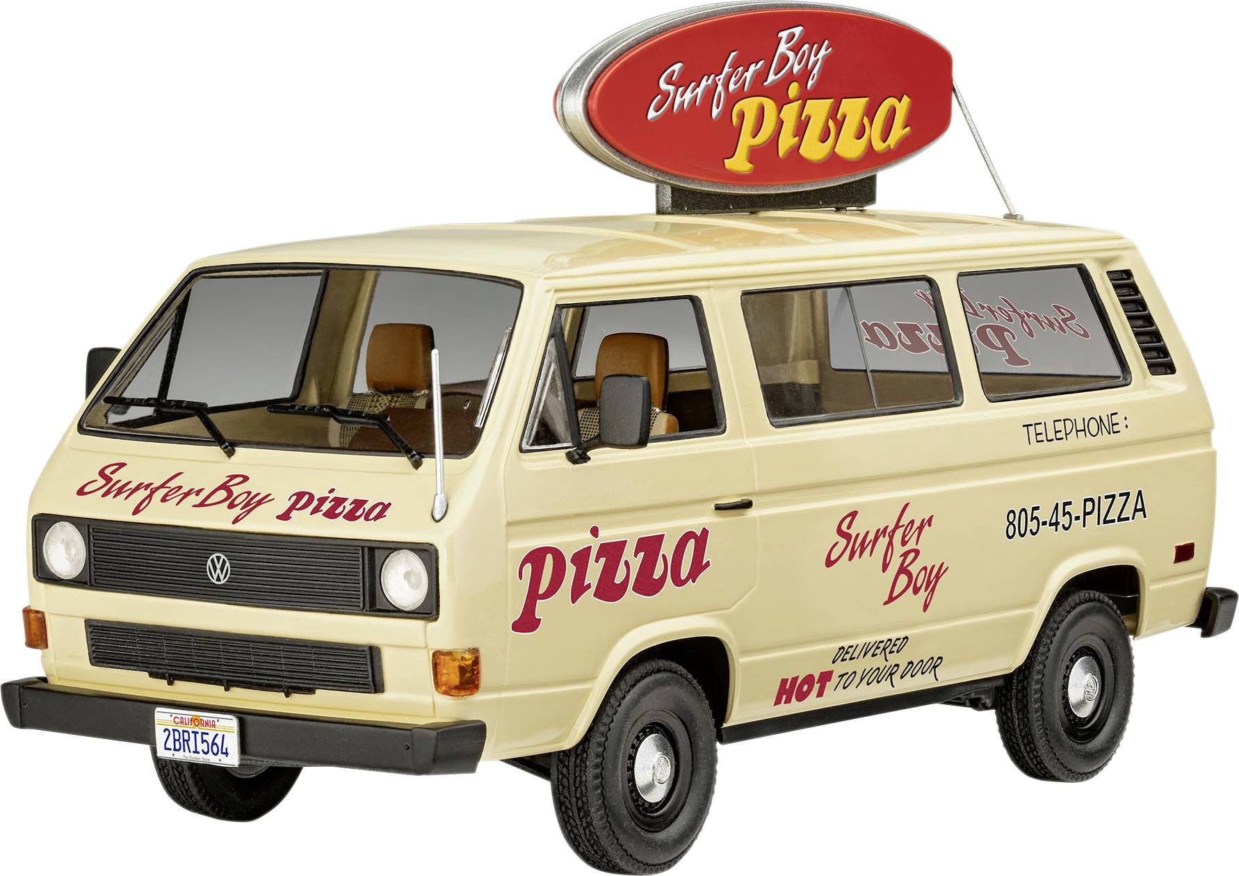 Revell 07725 Stranger Things Argyle’s VWT3 Surfer Boy Pizza V Model car assembly kit 1:25