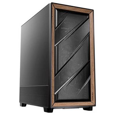 Antec FLUX SE Midi tower PC casing Black, Wood-0