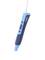 A blue digital pen with two buttons and a volume control, connected by a cable, is shown against a white background.
