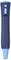 Electric toothbrush in blue with power and plus buttons on the front.