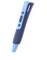 A blue audiovisual pen with control buttons, suitable for interactive learning games and supporting language skills in children.