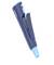 A blue, cordless hair styling device with a heat-resistant casing and controls. Ideal for straightening or curling hair.