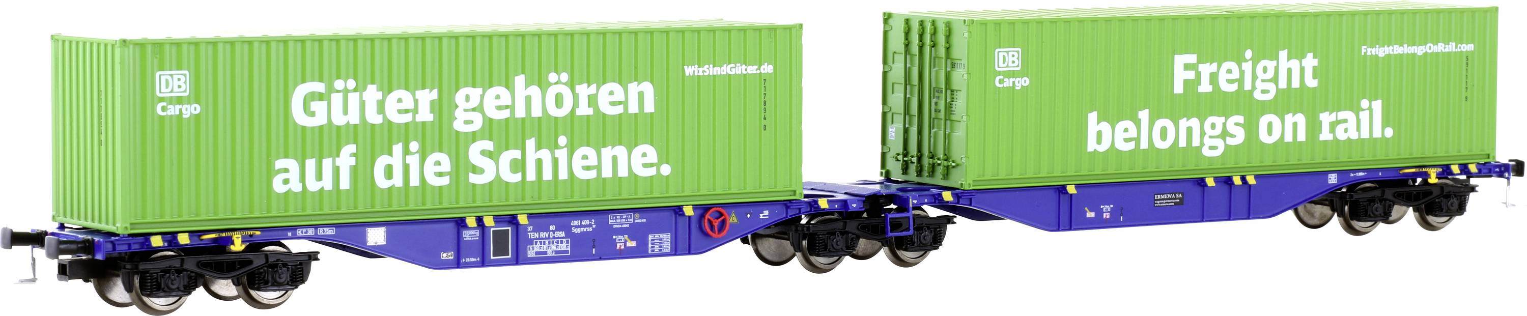 Image of Mehano 28398 HO Container wagon Sggmrss90 DB Cargo of Ermewa