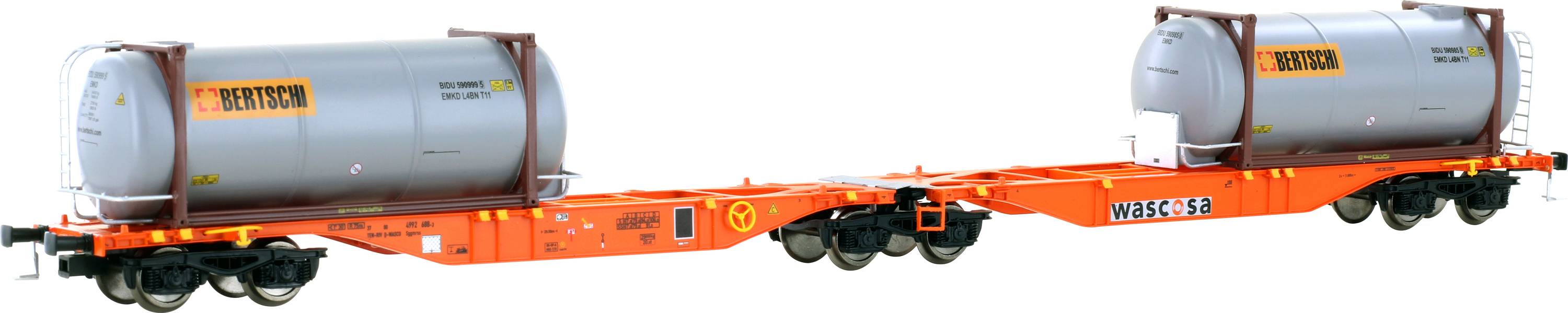 Image of Mehano 28401 HO Container wagon Sggmrss90 Bertschi der Wascosa