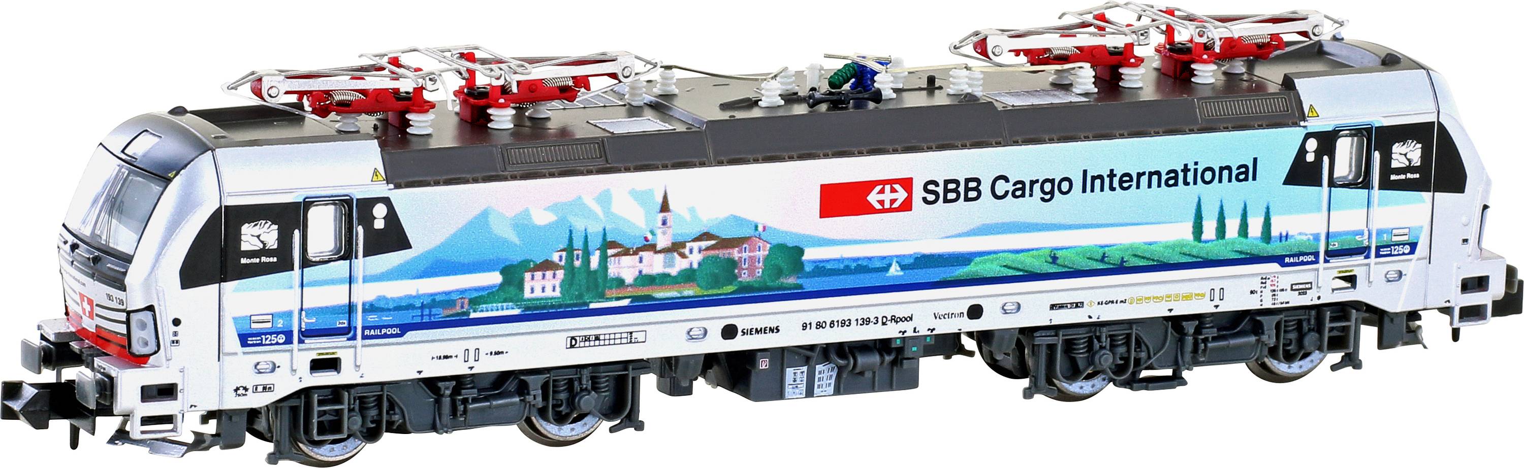 Hobbytrain H30177S N series 193 139 Vectron electric locomotive of SBB Cargo/Monte Rosa