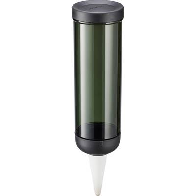 Black external sensor with transparent cylindrical housing and conical tip, for measuring environmental conditions.
