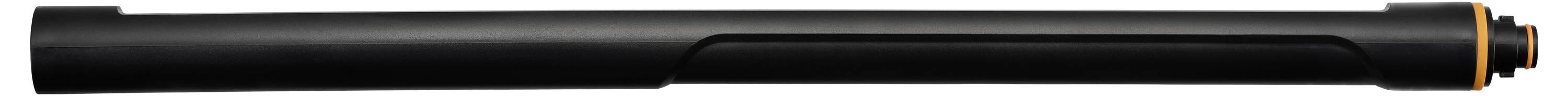 Black cylinder with an orange ring at the right end.