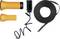 Orange's multifunctional tool and black band. Contains two orange handles, black mounting bracket, and band roll for fastening.