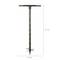 'Long black earth auger with T-handle and spiral blade, total length 111 cm, width 51 cm. Suitable for garden work.'
