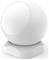 A white, spherical sensor on a small base, likely for smart home applications or monitoring systems.