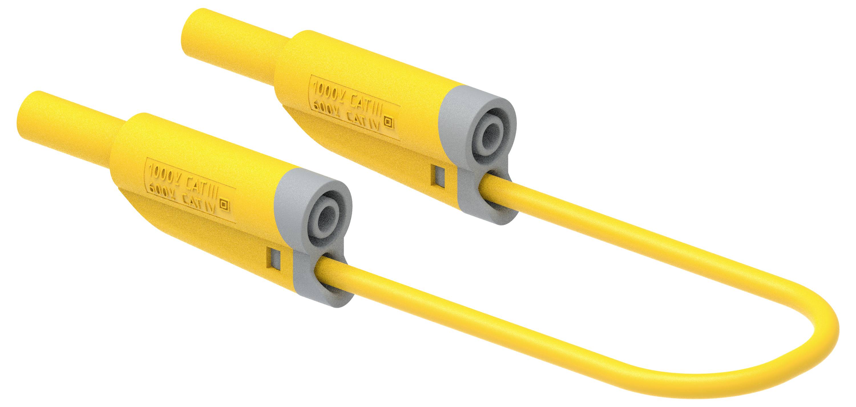 Electro PJP 2712-IEC-CD1-100J Test lead Jack plug 100 cm Yellow 1 pc(s)-1