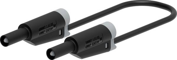 Electro PJP 2714-IEC-CD1-100N Test lead 4 mm connector, Jack plug 100 cm Black 1 pc(s)