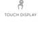 An icon with a hand pointing to a circle, with the text 'Touch Display' above it.
