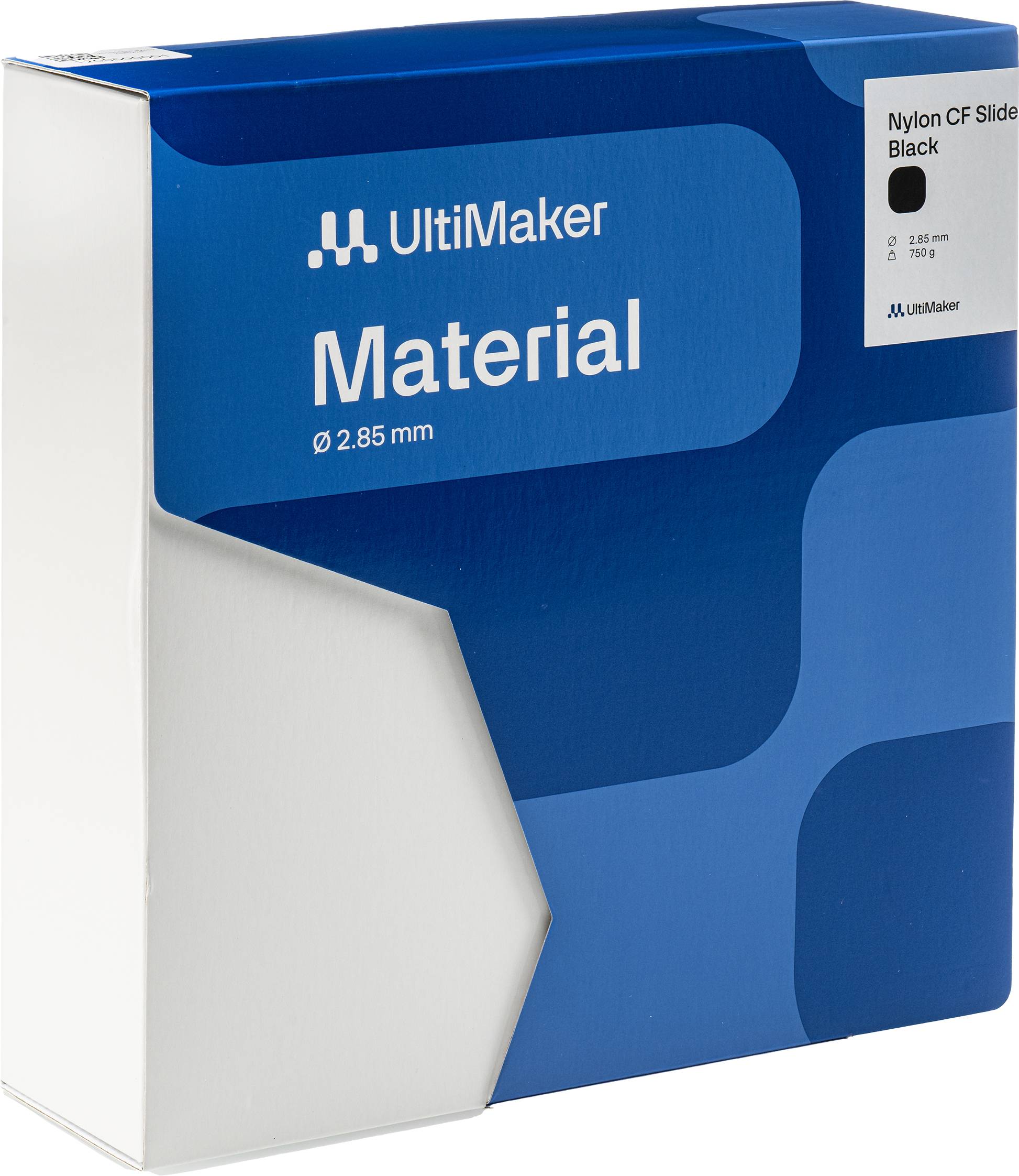 Packaging of Ultimaker material, Nylon CF Slide Black, with diameter specification 2.85 mm.