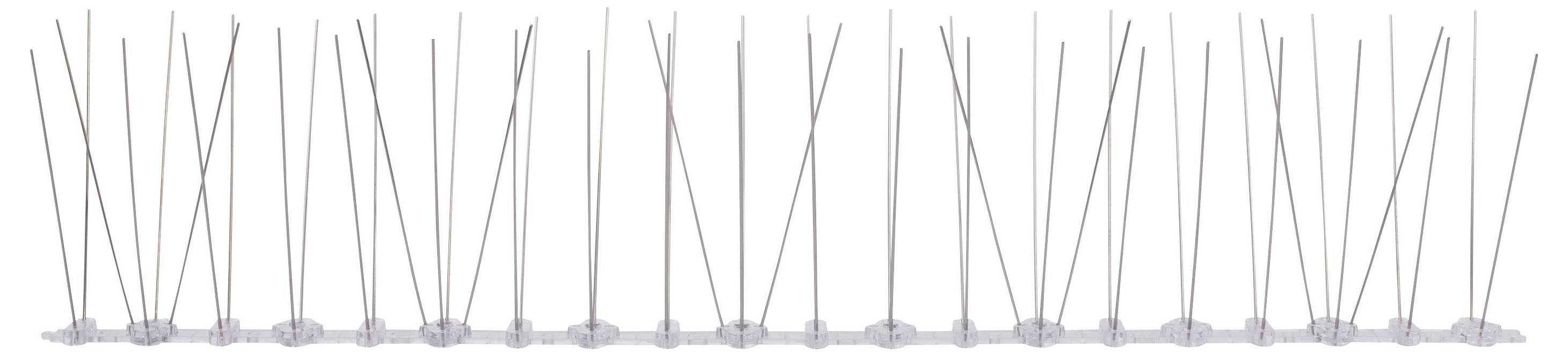 Metal spikes on a strip to prevent birds from landing.