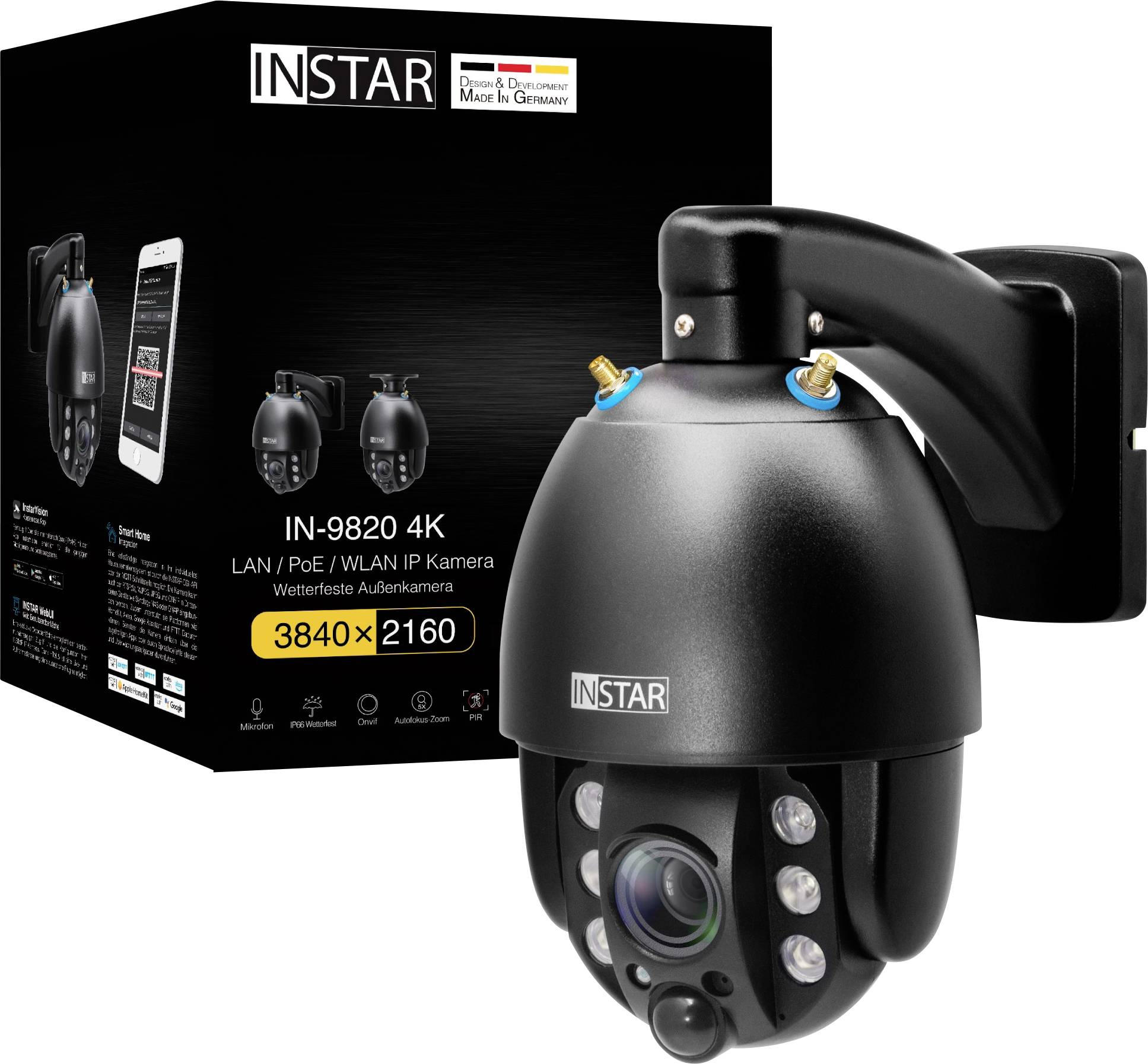 INSTAR INSTAR IN-9820 4K schwarz 18003 IP CCTV camera