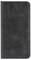 A closed black leather phone case with a smooth texture and 'renkforce' logo embossed on the lower right corner.