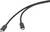 A black USB-C cable with connectors on both ends, used for charging or data transfer.
