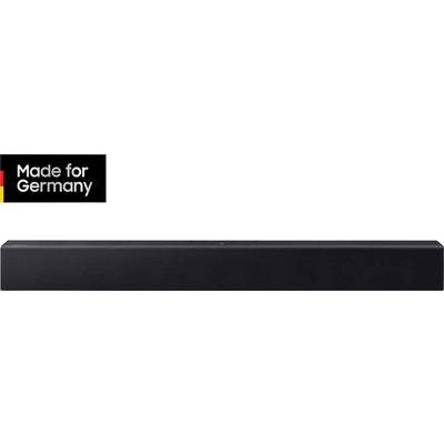 Black soundbar with the text 'Made for Germany' and German color stripes in the top left.