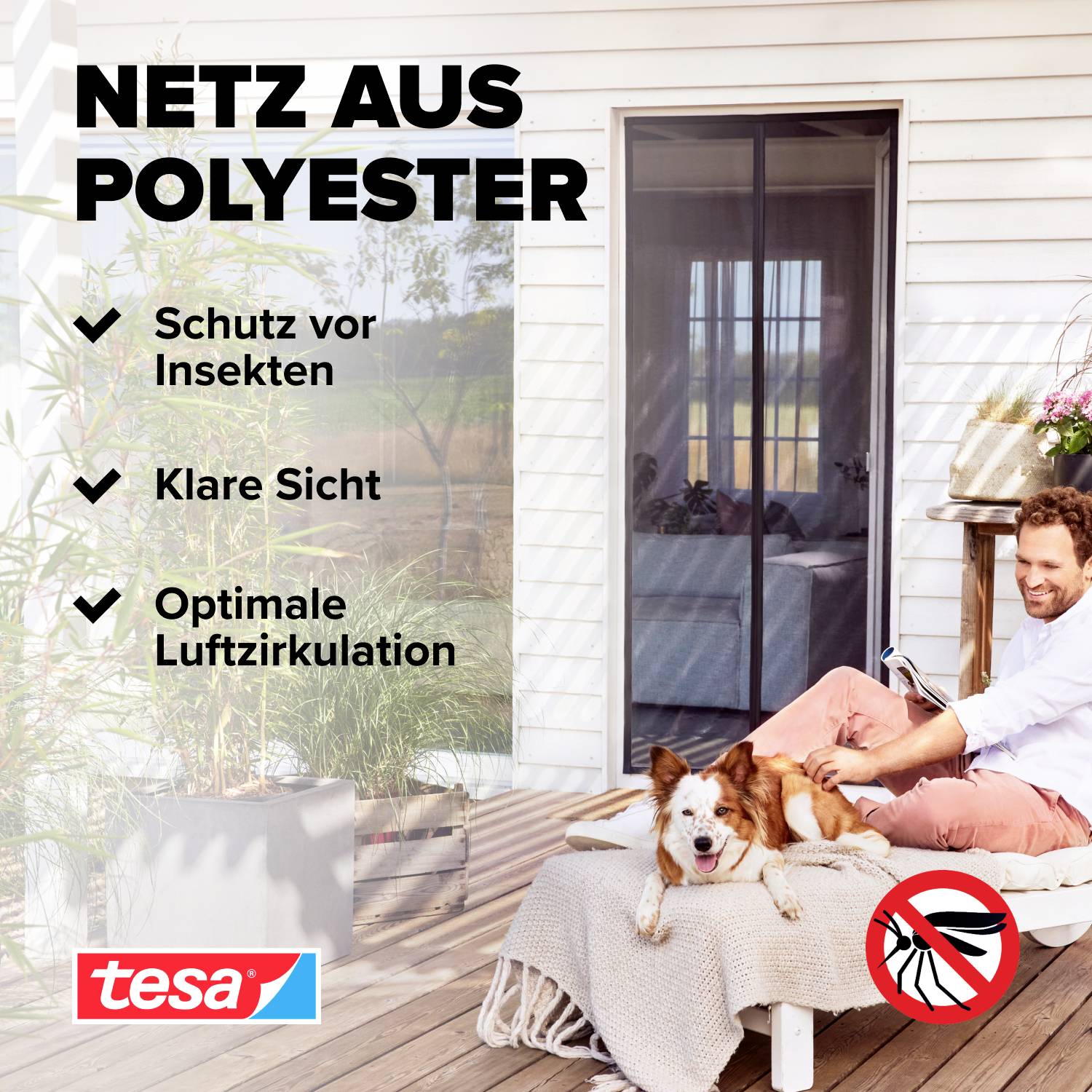 tesa Insect Stop 55394-00001-00 Magnetic curtain (W x H) 1.2 m x 2.4 m Anthracite 1 pc(s)-4