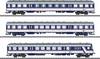 Märklin 43826 H0 set of 3 passenger coaches of Train Rental GmbH