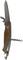 A Swiss army knife with a wooden handle, extended blade, corkscrew, and bottle opener.