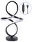 A modern spiral LED lamp with a USB power cord and a control switch for adjusting brightness.