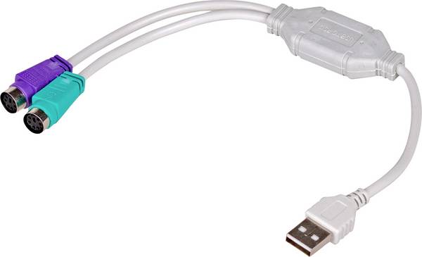 Akyga USB Adapter [1x USB 2.0 port A - 2x PS/2 socket] AK-AD-15 25 cm