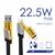 USB cable with 22.5W power output, USB-A to USB-C. Suitable for devices with 5W and 22.5W. Primarily in yellow and gray.