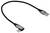 A black USB cable with a USB-A connector and a USB-C connector, suitable for connecting devices with different ports.