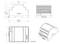 Technical drawing of an electrical component with measurements in millimeters. Views include front, side, and an angled perspective showing vents and connections.