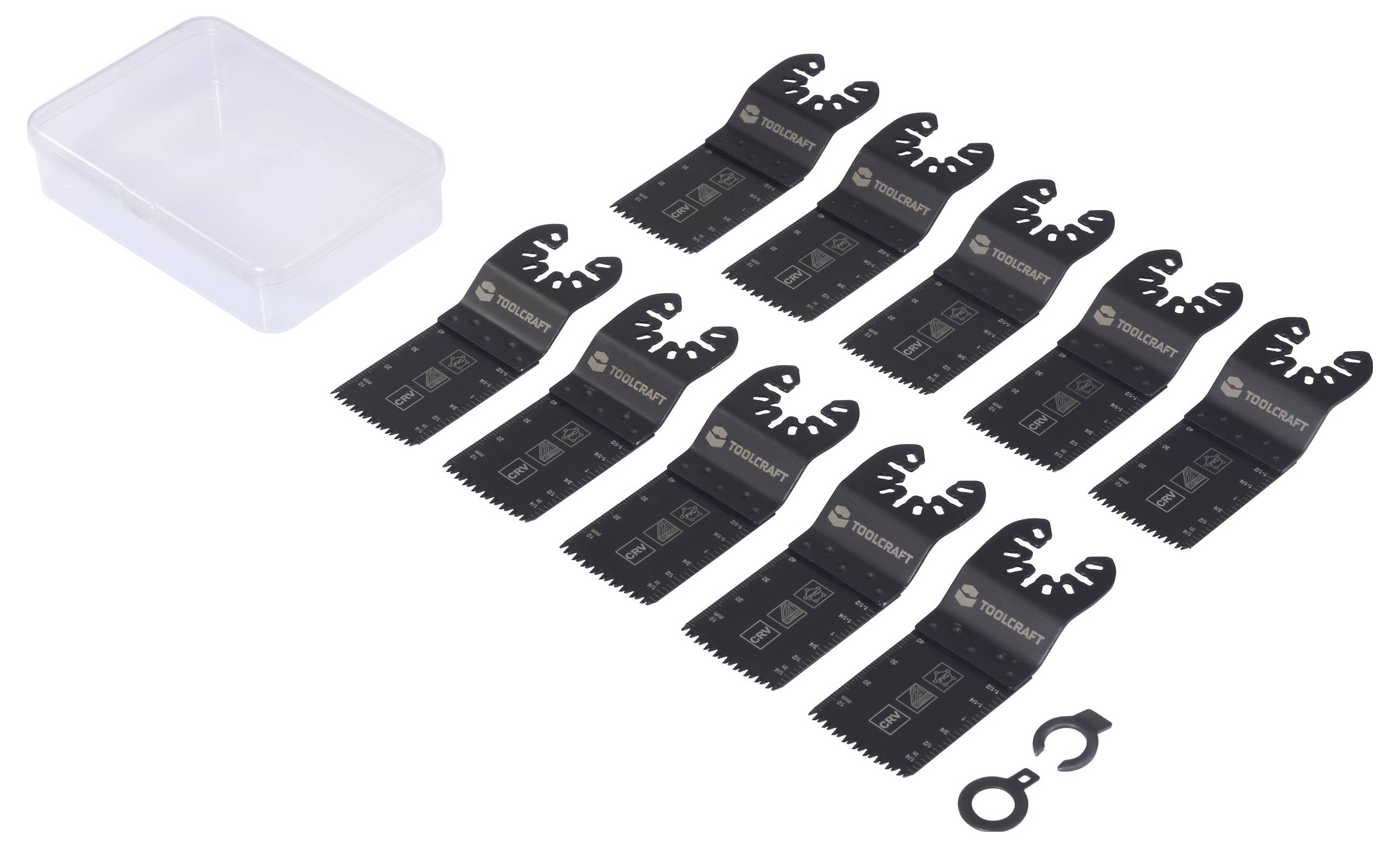 TOOLCRAFT TO-10283853 Chromium-vanadium steel Multitool accessory set Multitool accessory set 32 mm 10 pc(s)-3