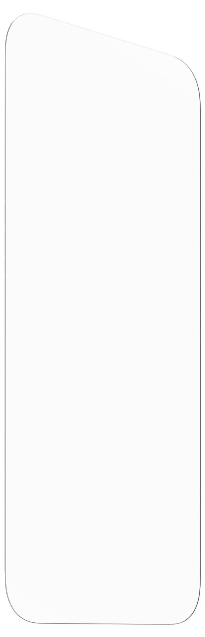 A narrow, rectangular, white screen with rounded corners, possibly a smartphone display or similar device.