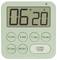 A digital kitchen timer with a display showing '06 minutes 20 seconds'. Below it are buttons for different time intervals.