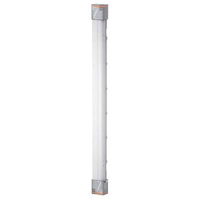 A long, rectangular LED light fixture with silver frame and white light cover, suitable for industrial or commercial lighting.