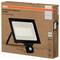 Osram floodlight with sensor, 11500 lumens, 100 watts, 4000 Kelvin. Suitable for outdoor areas, IP44 protection, 3-year warranty.
