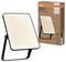 OSRAM floodlight, rectangular with stand, shown on packaging; 1800 lumens, 20 watts, 3000 Kelvin, warm white light, IP65.