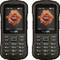 Two rugged black mobile phones with LCD screens displaying '09:00' and 'Gigaset'. Phones have physical keypads and identical designs.
