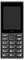 Black keypad phone with simple design, numeric keyboard and small screen.